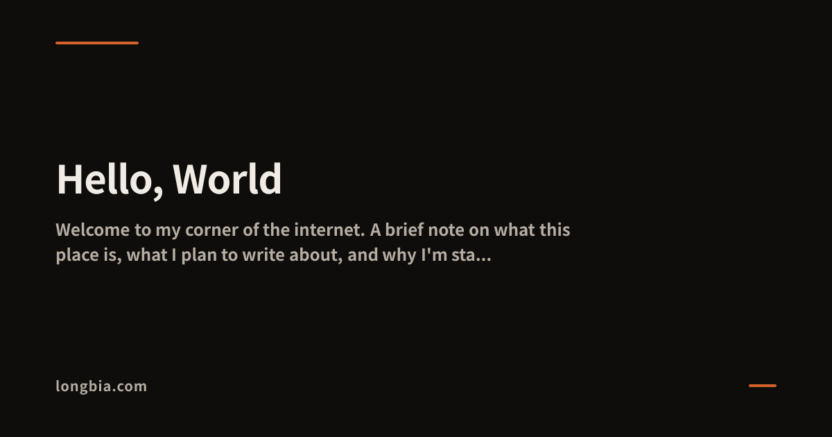 Hello, World